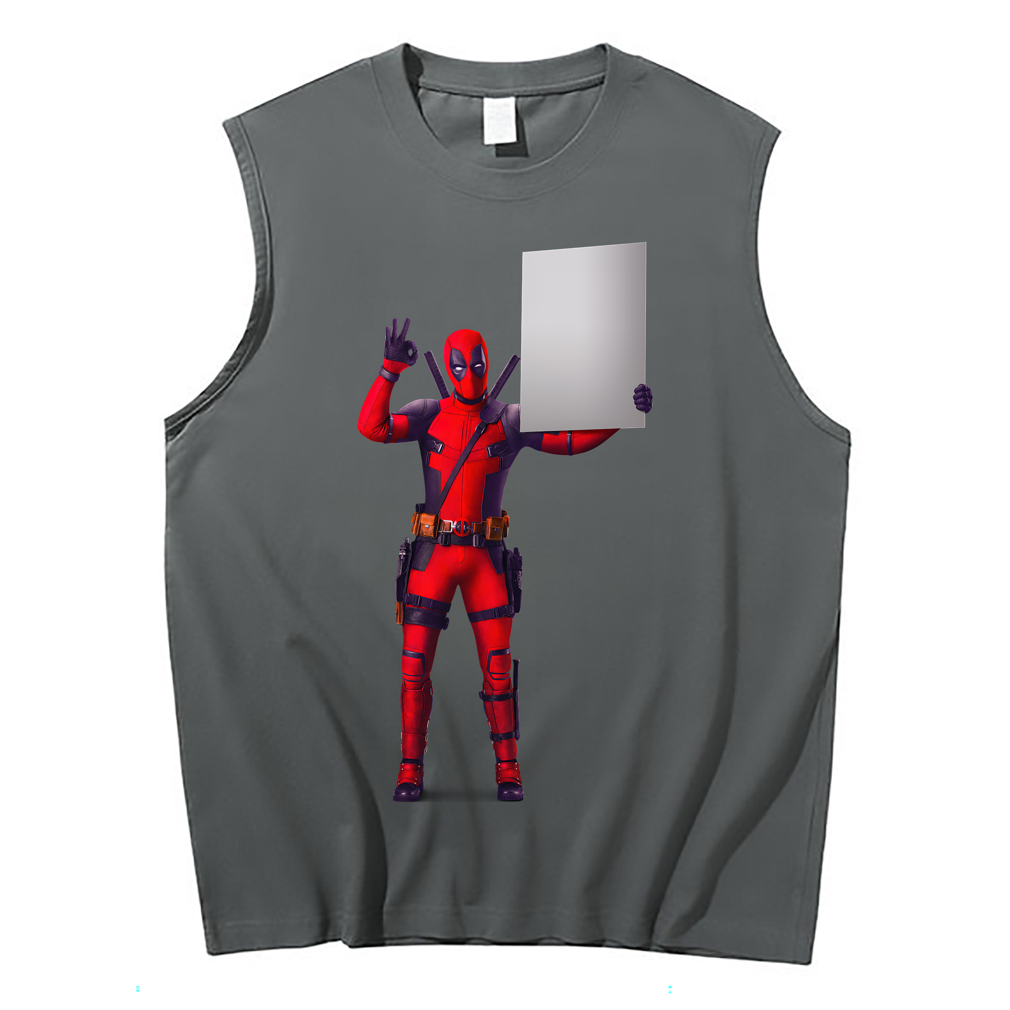 （画像用） Deadpool デッドプール コットン100％タンクトップ（フロントプリント）